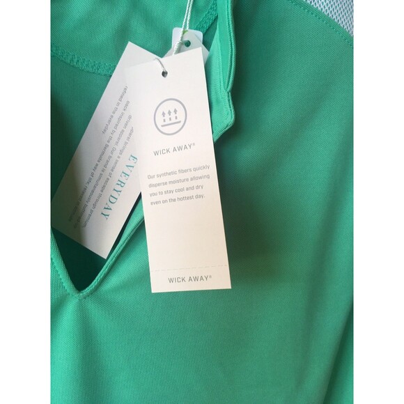 Bermuda Sands womens Polo Shirt Top size Small Mint Green V Neck Knit $75 - Picture 5 of 8